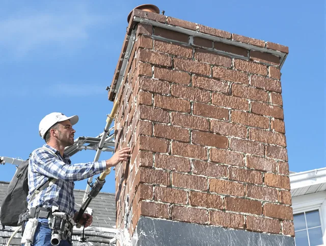Brickwork for a chimney rebuild by Beachwood Chimney Sweep in Beachwood, OH