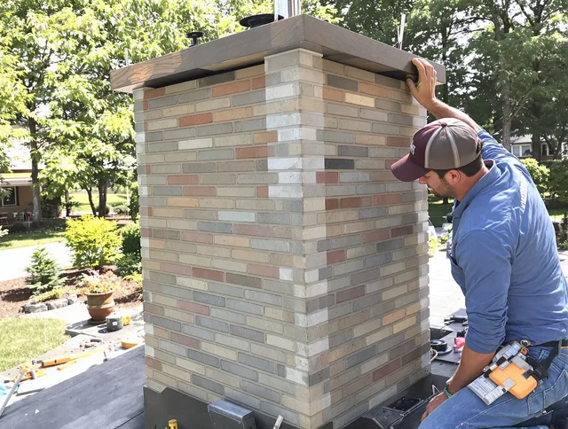 Beachwood Chimney Sweep completing a modern chimney remodel in Beachwood, OH