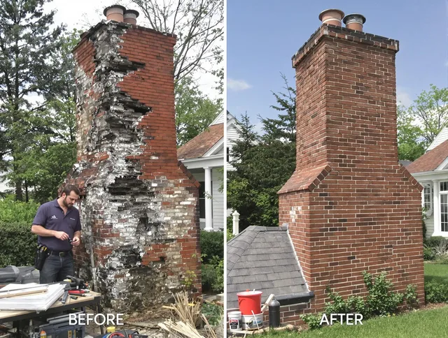 Beachwood Chimney Sweep performing a full chimney restoration in Beachwood, OH