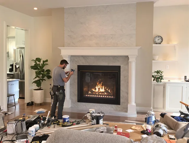 Newly installed fireplace by Beachwood Chimney Sweep in Beachwood, OH