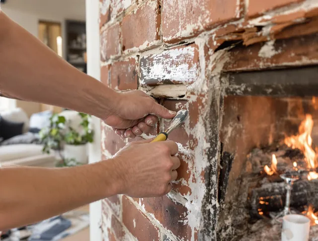 Routine fireplace repair by Beachwood Chimney Sweep in Beachwood, OH