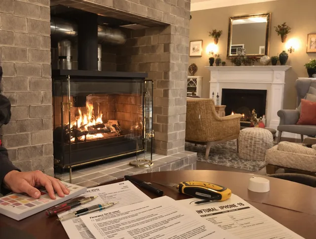 Beachwood Chimney Sweep verifying fireplace safety measures in Beachwood, OH